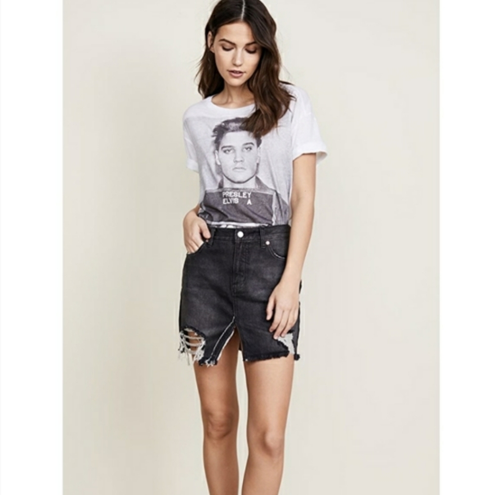 NWNT We the Free black mini skirt